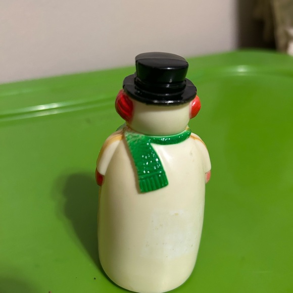 Vintage Snowman Christmas Rolling Push Toy on Wheels by Fun World Inc. - Picture 3 of 9